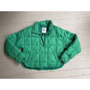 Abercrombie Golly Hicks Quilted Jacket Cropped Green Small